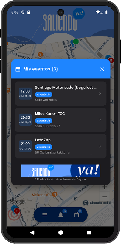 Eventos a los que me he apuntado - SaliendoYA!
